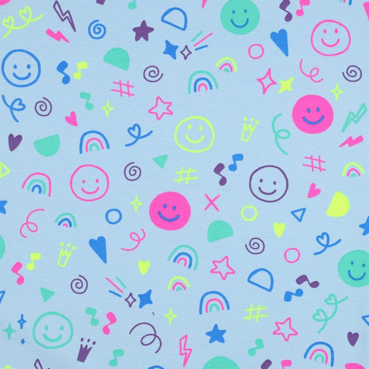Jersey "Neon Doodles - Hellblau" fadenwunsch 