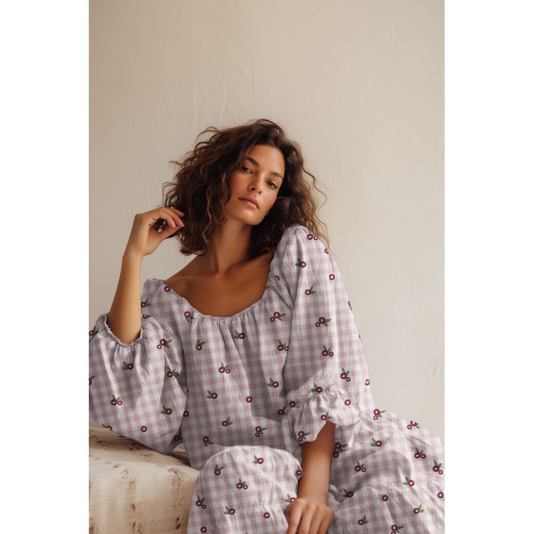 Musselin "gestickte Blumen - Beige" Swafing 