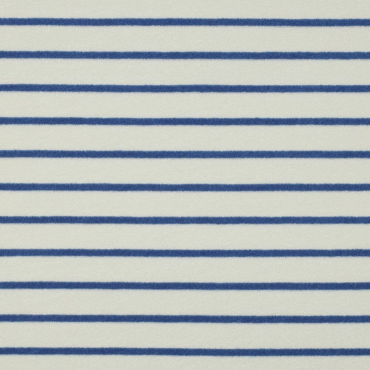 Frottee Stoff gestreift – Weiß/Blau | Baumwolle Fadenwunsch 