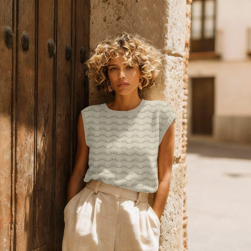 Strick „Soft Crochet“ – feine Häkeloptik mit Lurex in Ecru Fadenwunsch 