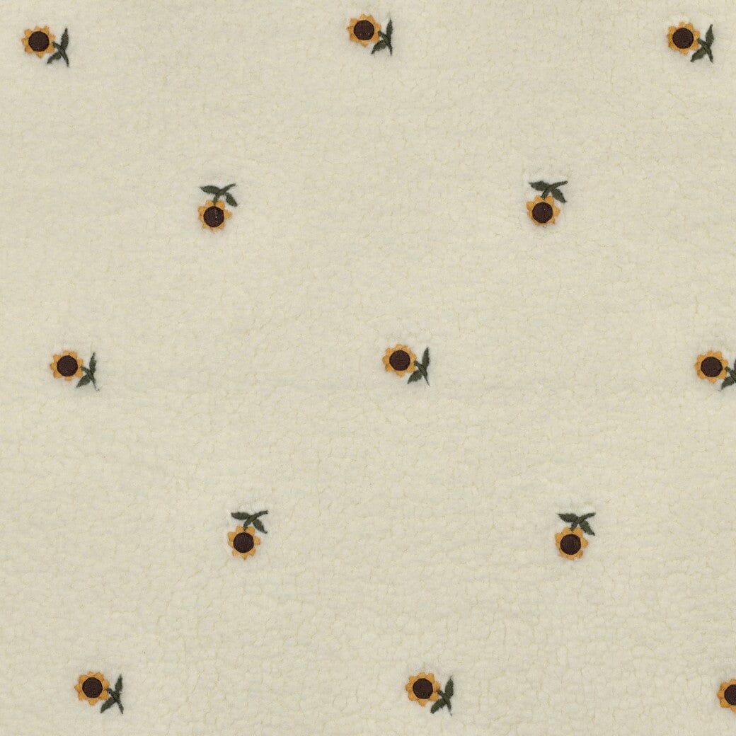 Teddy Jacquard Sonnenblümchen – Bestickte Blüten Fadenwunsch 