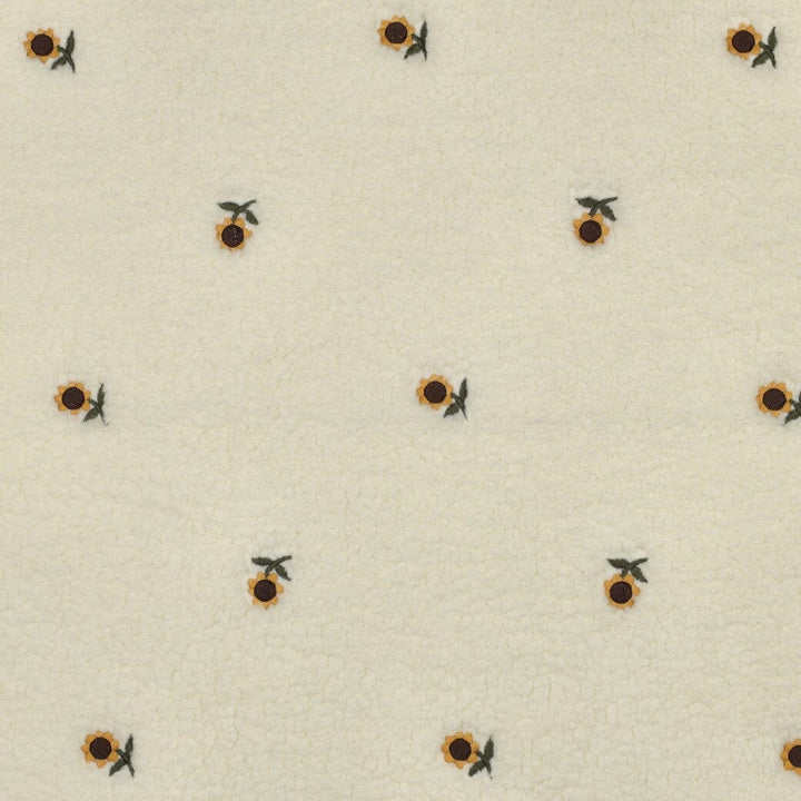 Teddy Jacquard Sonnenblümchen – Bestickte Blüten Fadenwunsch 