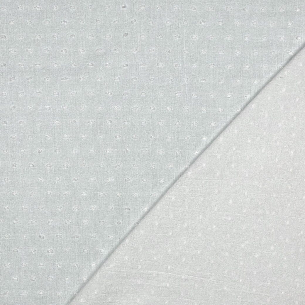 Baumwolle Swiss Dots Eleganz | Struckturbaumwolle | Weiß Fadenwunsch 