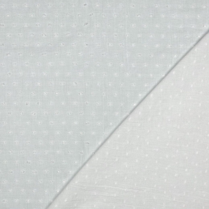 Baumwolle Swiss Dots Eleganz | Struckturbaumwolle | Weiß Fadenwunsch 