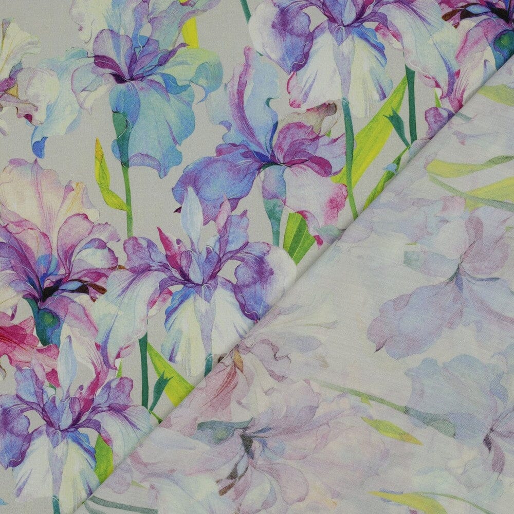 Viskose „Dream Bloom“ – florales Aquarell in Ecru Fadenwunsch 