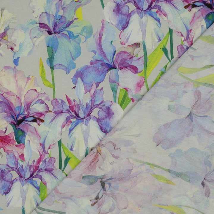 Viskose „Dream Bloom“ – florales Aquarell in Ecru Fadenwunsch 