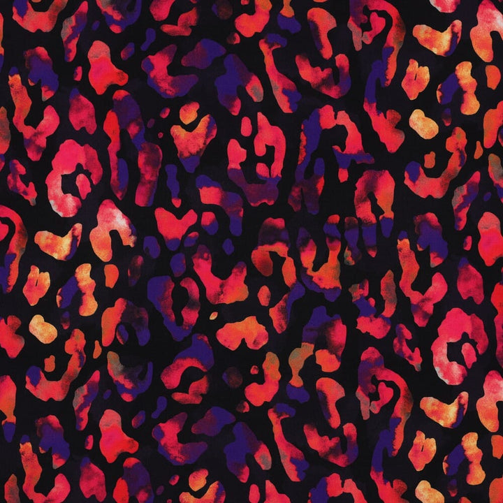 Viskose „Wild Glow“ – abstrakter Leo-Print in Schwarz Fadenwunsch 