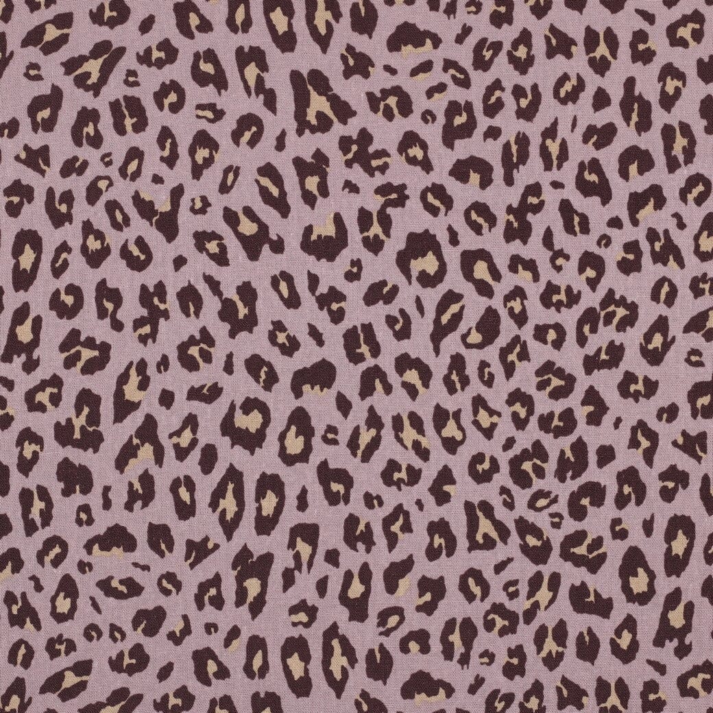 Leinen Viskose Leoprint - Mauve Fadenwunsch 
