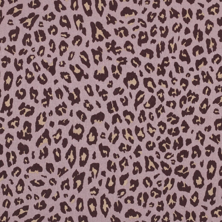 Leinen Viskose Leoprint - Mauve Fadenwunsch 