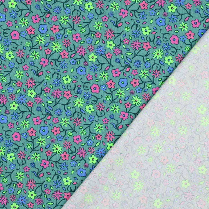Jersey "Neon Blumen - Grün" fadenwunsch 