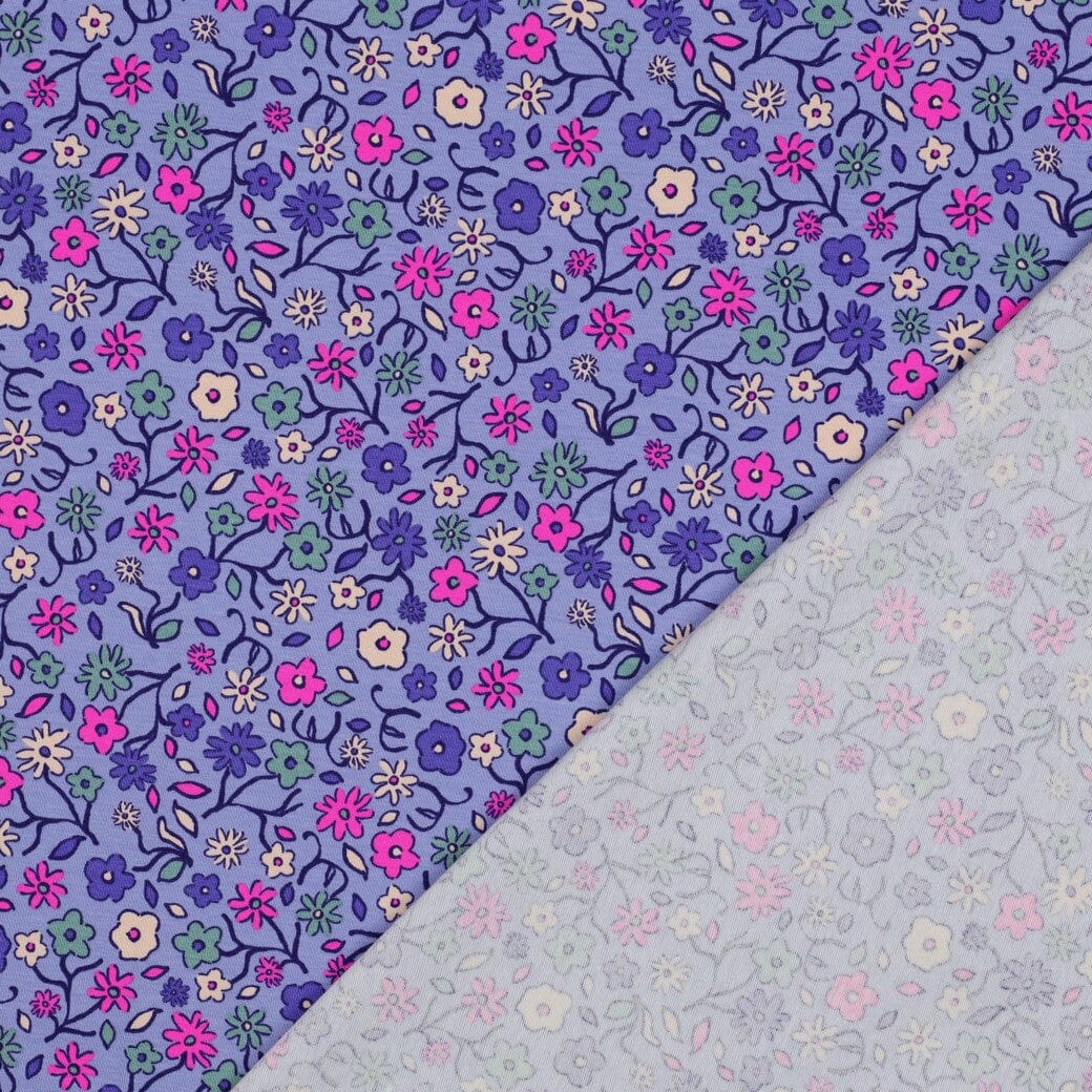 Jersey "Neon Blumen - Lavendel" fadenwunsch 