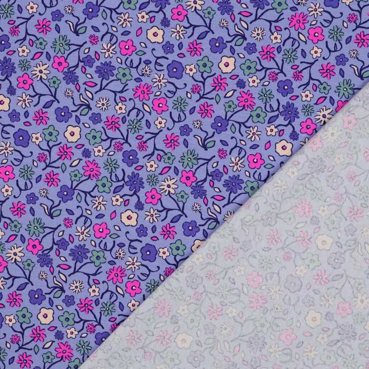 Jersey "Neon Blumen - Lavendel" fadenwunsch 