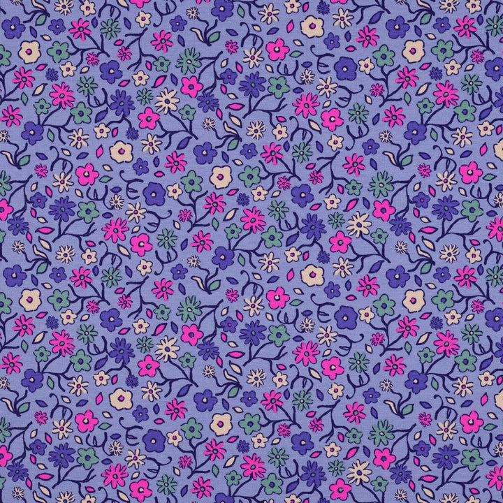 Jersey "Neon Blumen - Lavendel" fadenwunsch 