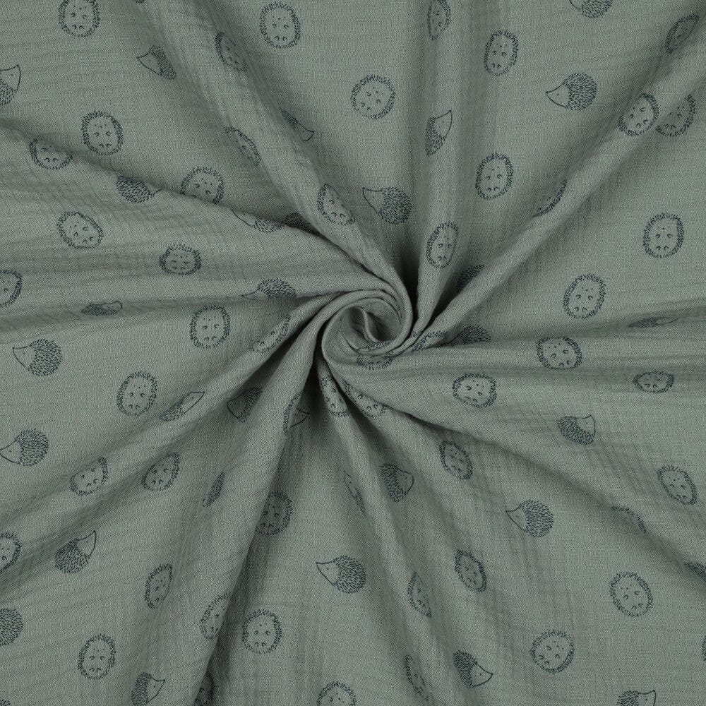 Musselin "Igel - Grün" Swafing 