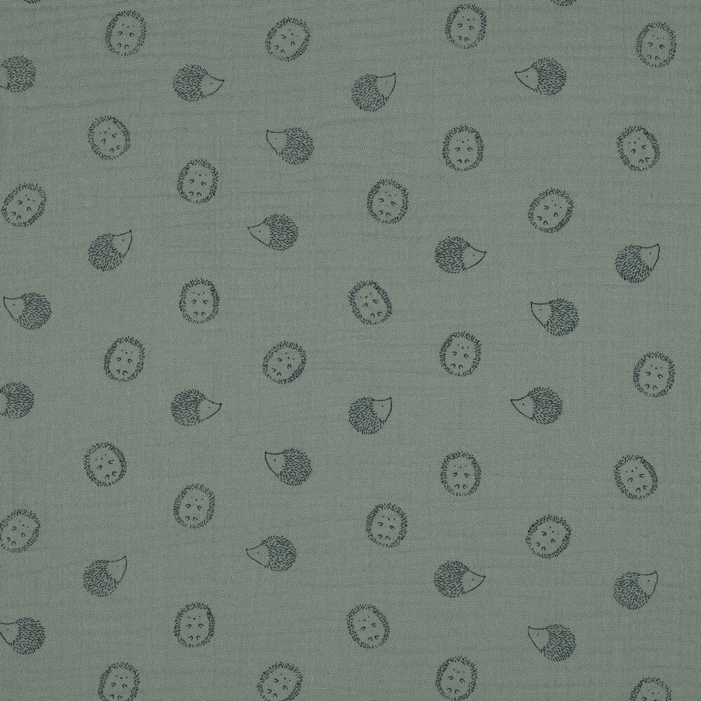 Musselin "Igel - Grün" Swafing 