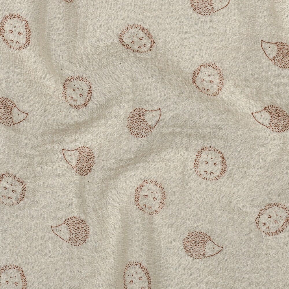 Musselin "Igel - Creme hell" Swafing 