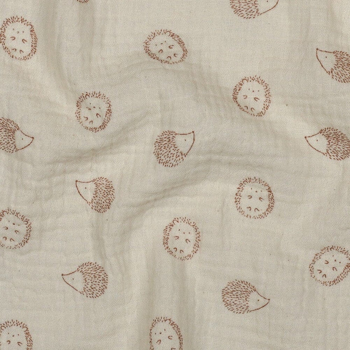 Musselin "Igel - Creme hell" Swafing 