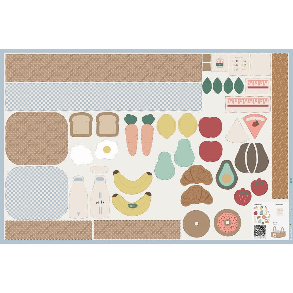 Panel Wochenmarkt - Essen zum Anfassen | Popeline Fadenwunsch 