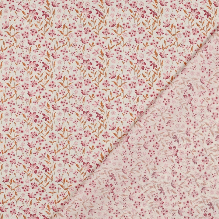 Popeline "Petite Bloom" - Blumen Rosa Fadenwunsch 