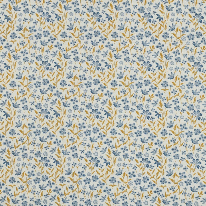 Popeline "Petite Bloom" - Blumen Blau Fadenwunsch 
