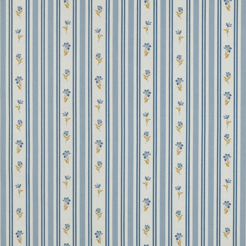 Popeline "Petite Bloom" - Streifen Blau Fadenwunsch 