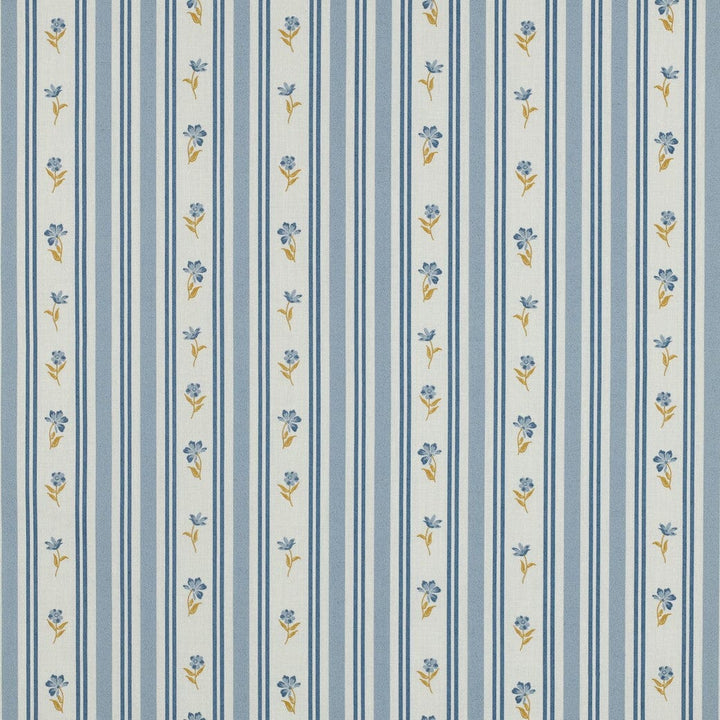 Popeline "Petite Bloom" - Streifen Blau Fadenwunsch 