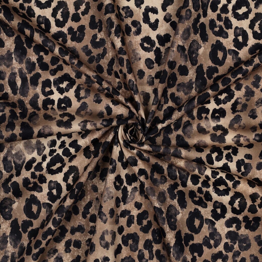Baumwoll Viskose – Leo Savanna – Taupe Fadenwunsch 