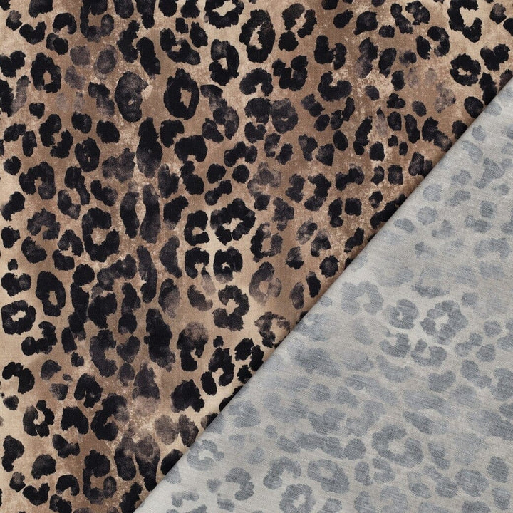 Baumwoll Viskose – Leo Savanna – Taupe Fadenwunsch 