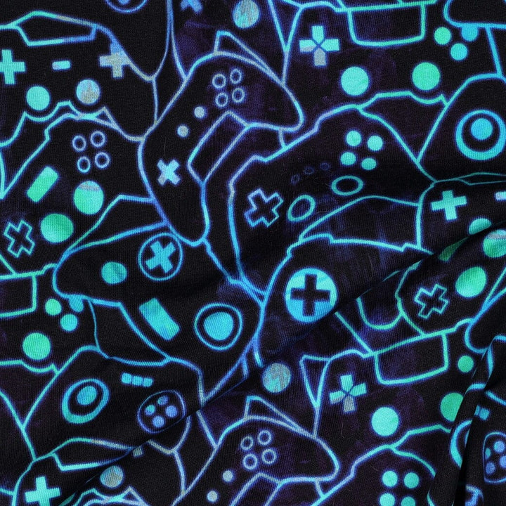 Bio Jersey Gaming Controller – Schwarz / Neonblau Fadenwunsch 