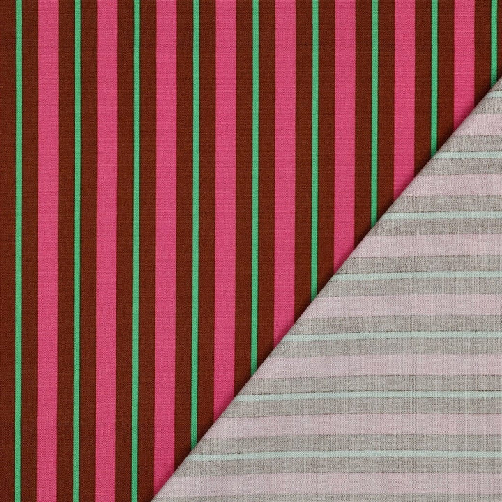 Canvas Streifen Pink – Dekostoff & Taschenstoff