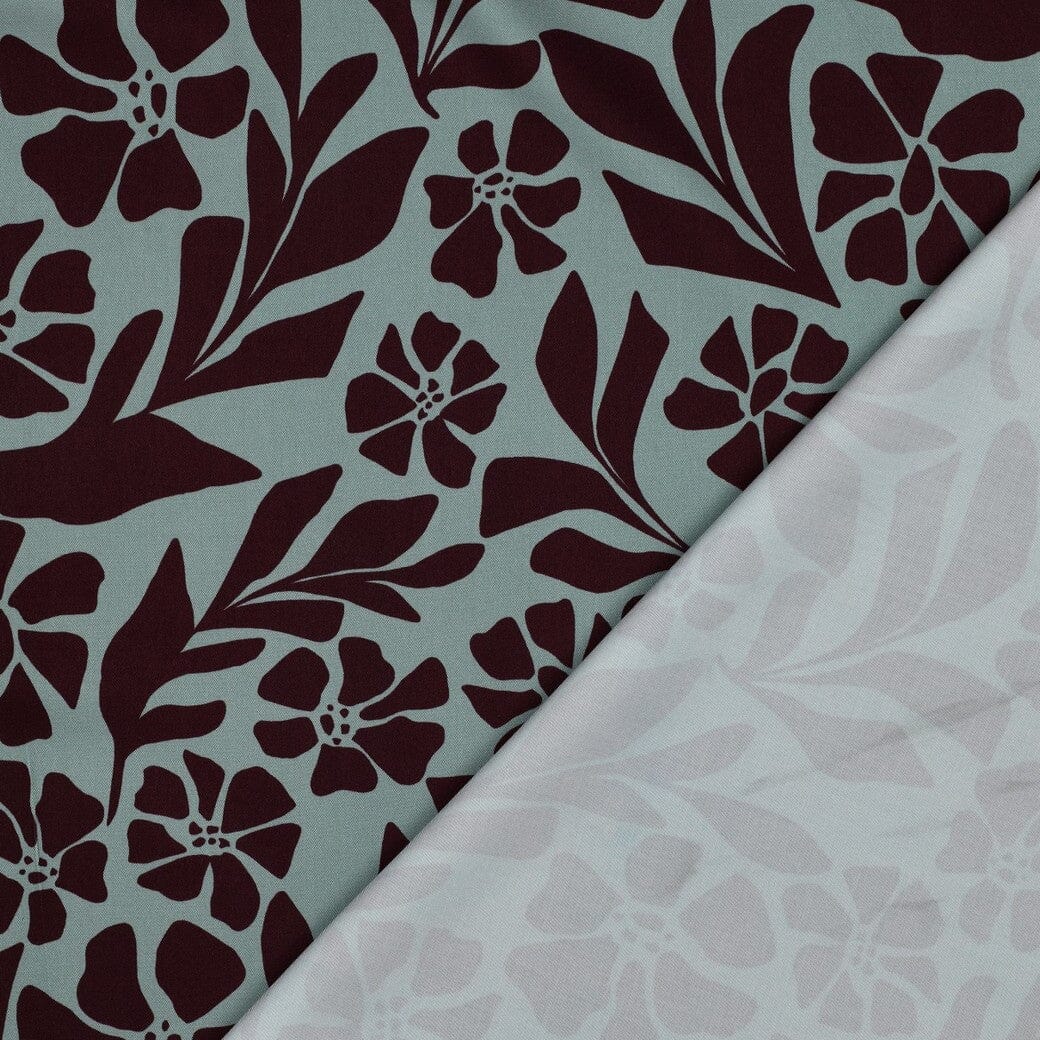 Viskose Rosella Flower | Salbeigrün Fadenwunsch 