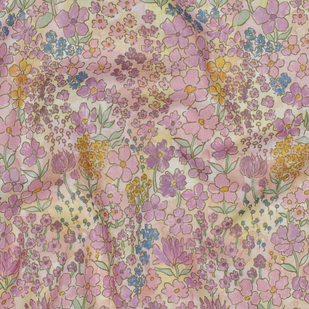 Baumwolle Summer Flowers | Rosé Fadenwunsch 
