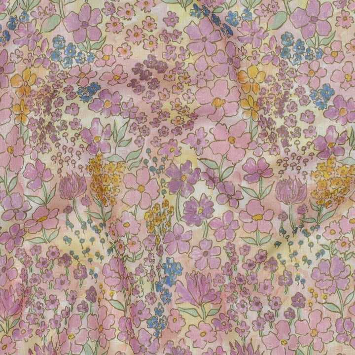 Baumwolle Summer Flowers | Rosé Fadenwunsch 