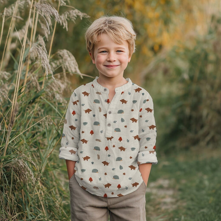 Bio Musselin Waldtiere - Natur | Naturals-Kollektion Fadenwunsch 