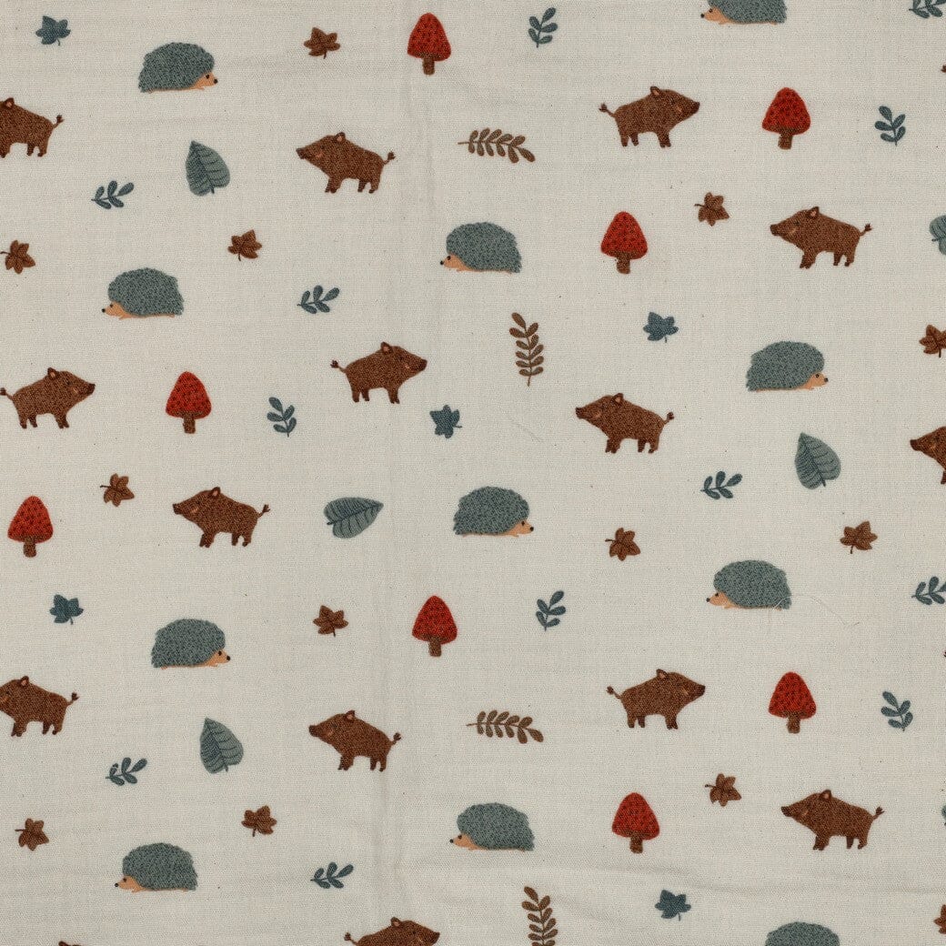 Bio Musselin Waldtiere - Natur | Naturals-Kollektion Fadenwunsch 