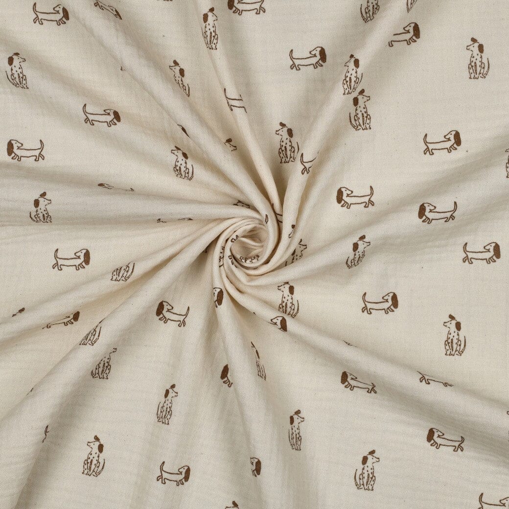 Bio Musselin Hunde - Natur | Naturals-Kollektion Fadenwunsch 