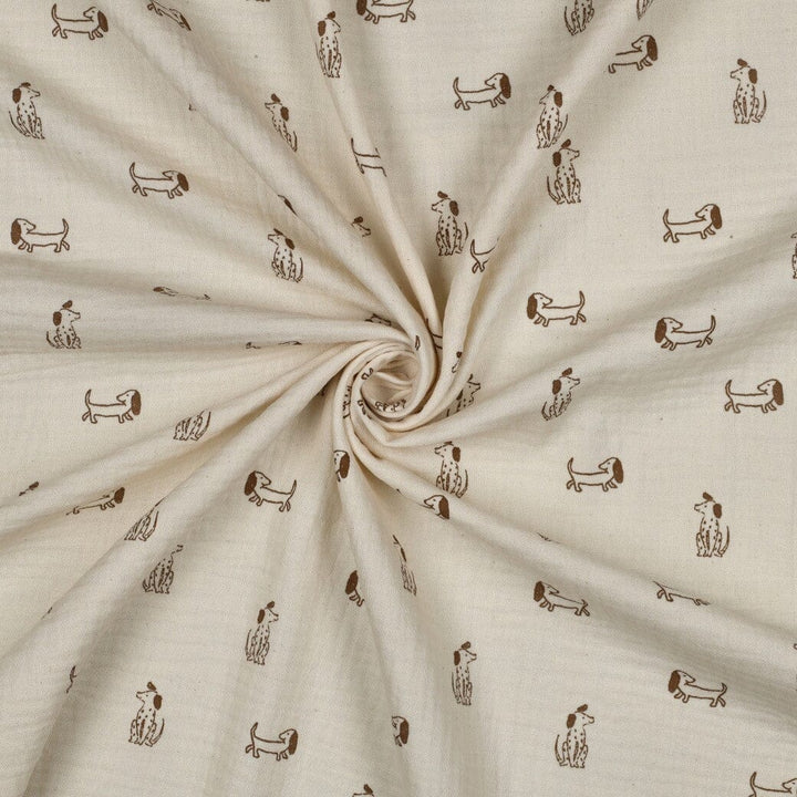 Bio Musselin Hunde - Natur | Naturals-Kollektion Fadenwunsch 