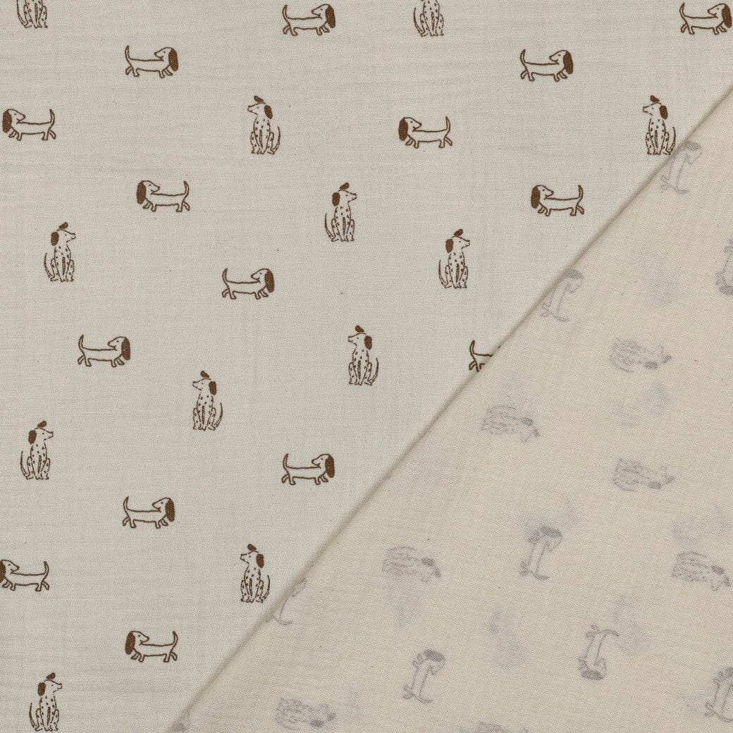 Bio Musselin Hunde - Natur | Naturals-Kollektion Fadenwunsch 