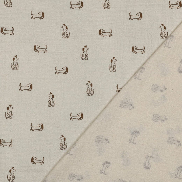 Bio Musselin Hunde - Natur | Naturals-Kollektion Fadenwunsch 