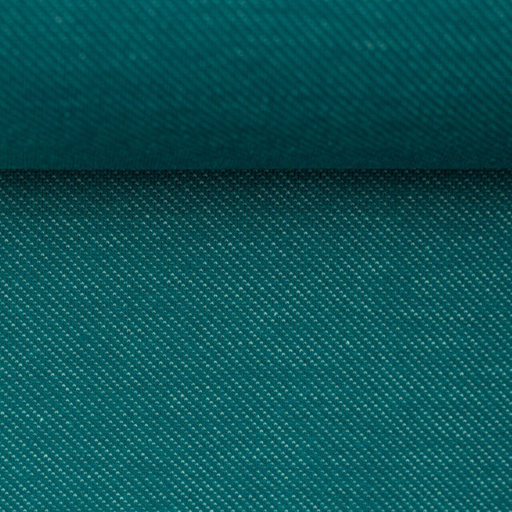 Denim Jersey Jeansoptik Petrol fadenwunsch 