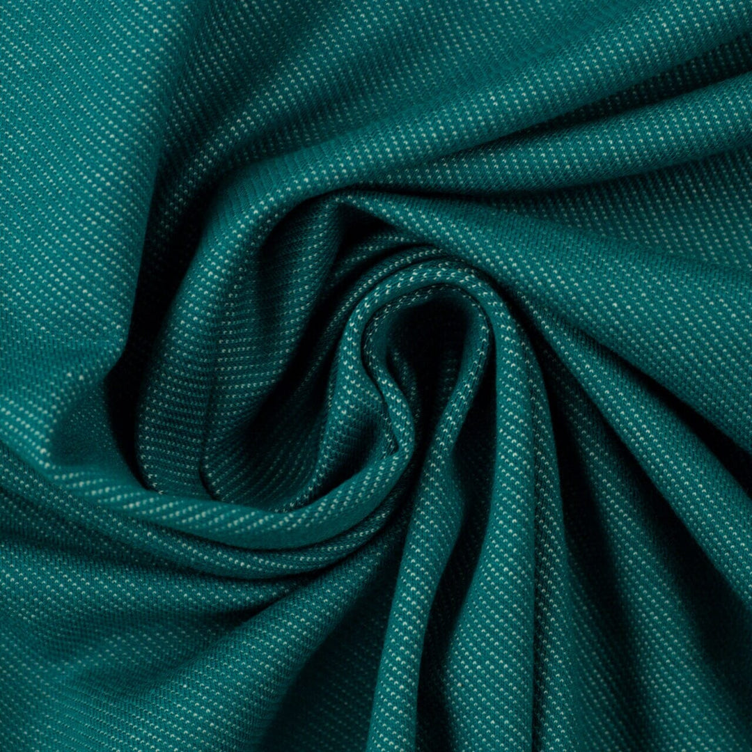 Denim Jersey Jeansoptik Petrol fadenwunsch 