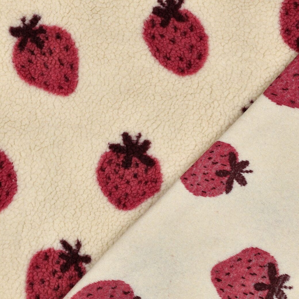 Teddy Jacquard Strawberry | Garngefärbte Erdbeeren Fadenwunsch 