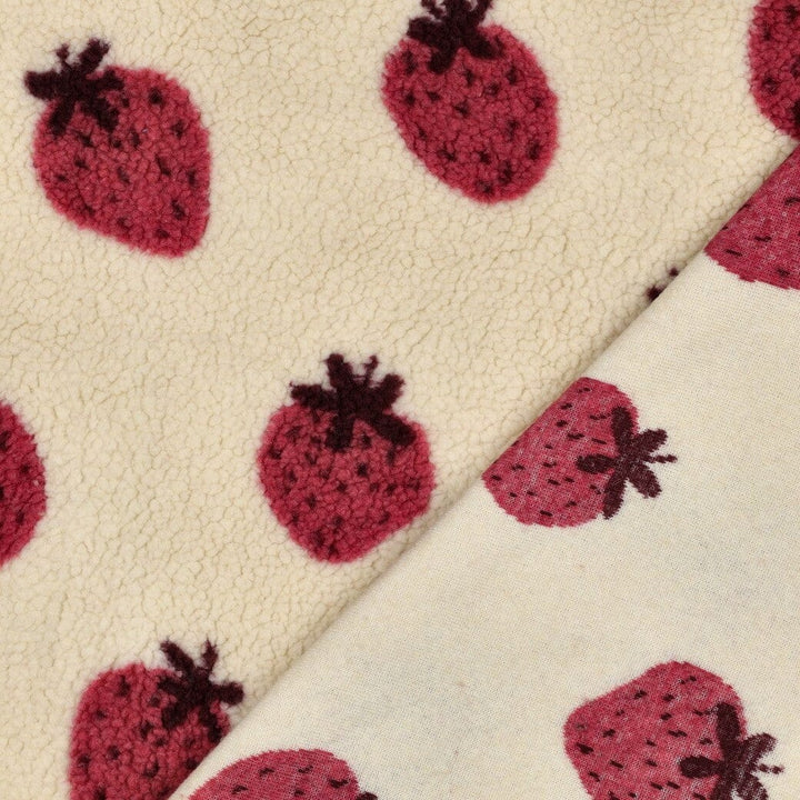Teddy Jacquard Strawberry | Garngefärbte Erdbeeren Fadenwunsch 