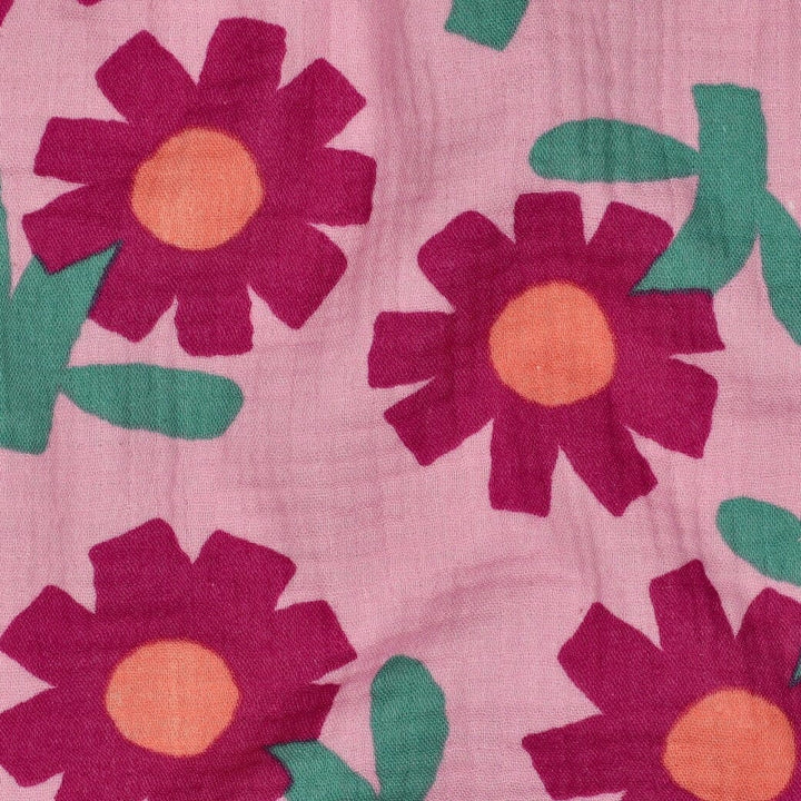 Bio Musselin Blumen - Rosa | Jennifer Bouron Fadenwunsch 