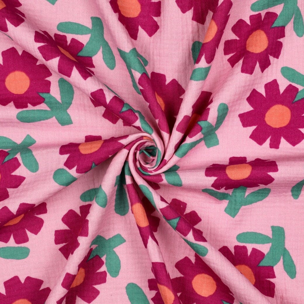 Bio Musselin Blumen - Rosa | Jennifer Bouron Fadenwunsch 