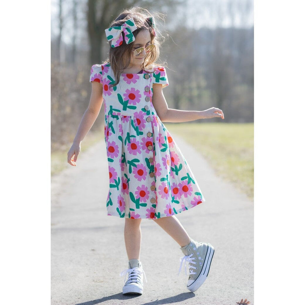 Bio Musselin Blumen - Natur / Rosa | Jennifer Bouron Fadenwunsch 