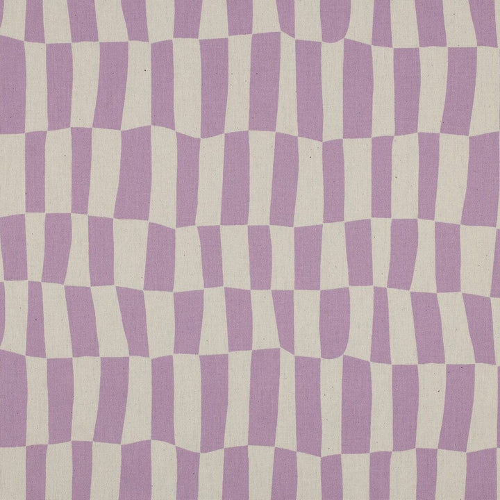 Bio Popeline Karos - Natur / Flieder | Jennifer Bouron Fadenwunsch 