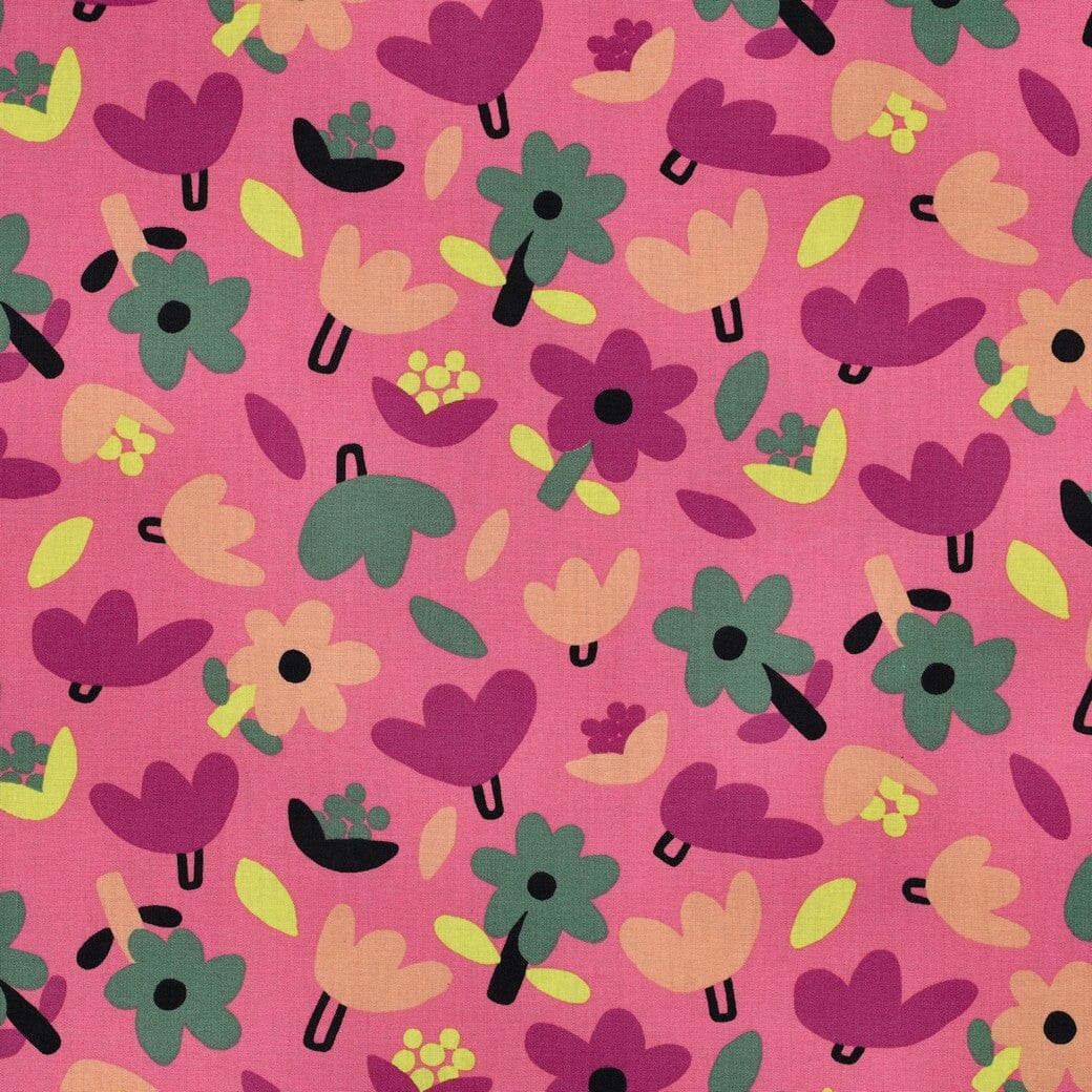 Bio Popeline Blumen - Rosa | Jennifer Bouron Fadenwunsch 