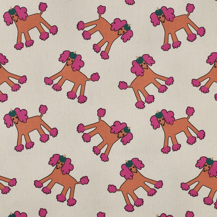 Bio Popeline Hunde - Natur / Rosa | Jennifer Bouron Fadenwunsch 