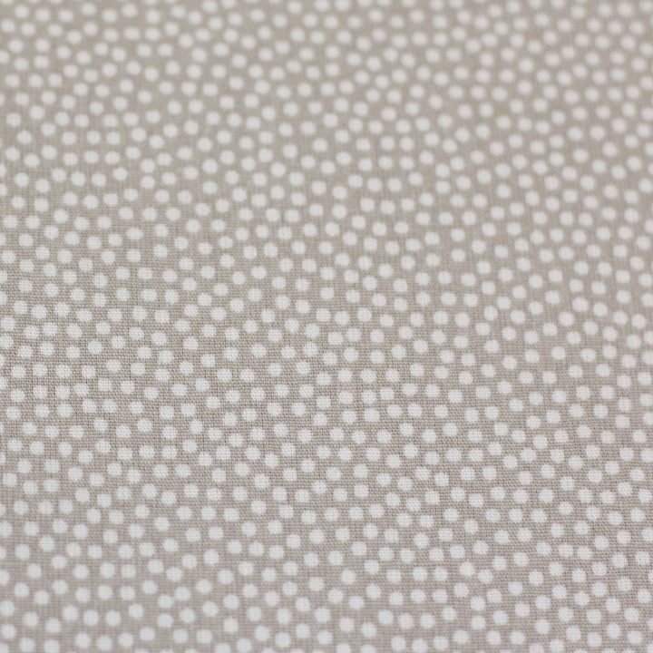 Baumwolle Webware Dotty weiß/camel - 671 Fadenwunsch 